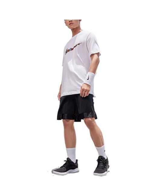 Nike Black Side Colorblock Loose Casual Shorts for men