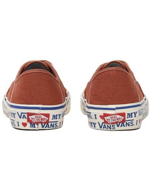 Vans Red Authentic Sf 'Salt Wash' for men