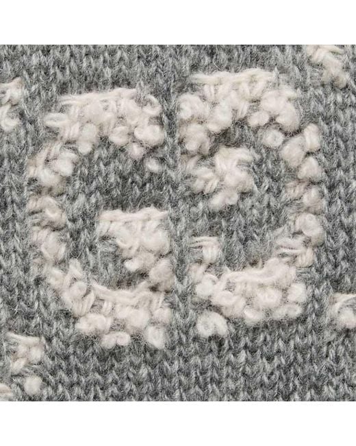 Gucci Gray (Wmns) Gg Wool Boucl Jacquard Top Ivory'