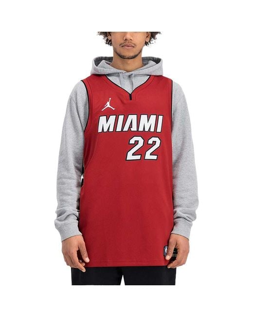 Nike Red Basketball Sports Sw Fan Edition 20-21 Season Miami Heat Butler 2 No. 2 Jersey for men