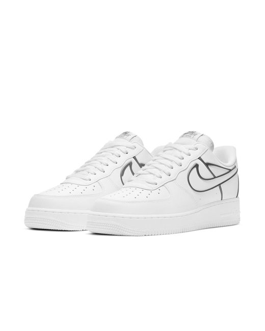 Nike White Air Force 1 Low Metallic Pewter' for men