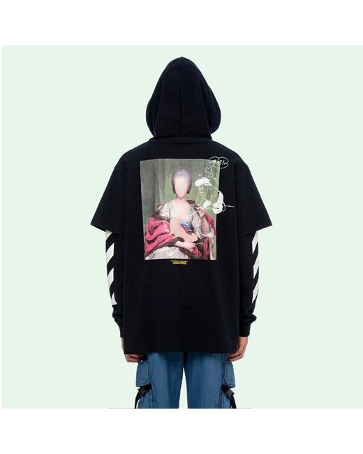 Off-White c/o Virgil Abloh Black C/O Virgil Abloh Diag Mariana Hooded Tee for men