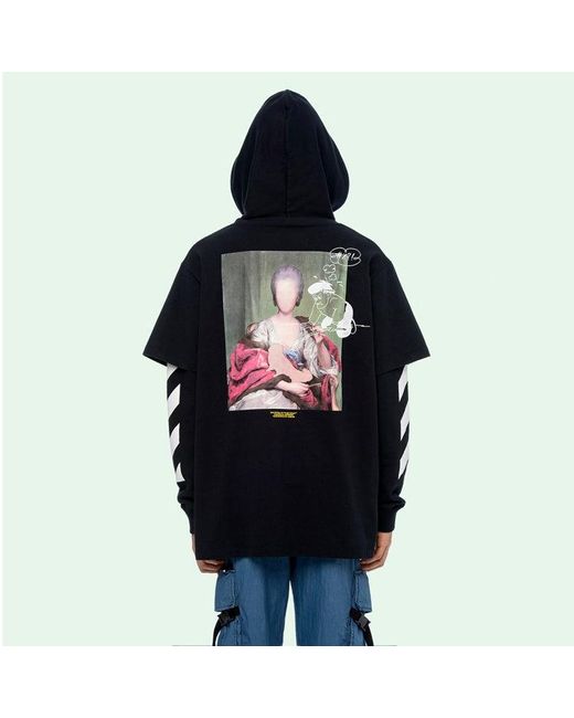 Off-White c/o Virgil Abloh Black C/O Virgil Abloh Diag Mariana Hooded Tee for men