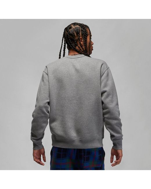 Nike Gray Holiday Fleece Crew Sweatshirt for men