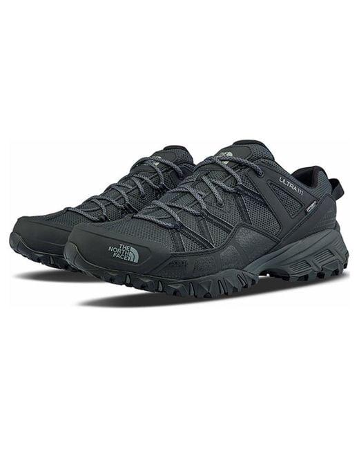 The North Face Gray Ultra 111 Waterproof Trail Hiking Shoes for men