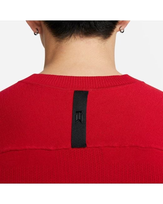 Nike Red Dri-Fit Long Sleeve T-Shirt for men