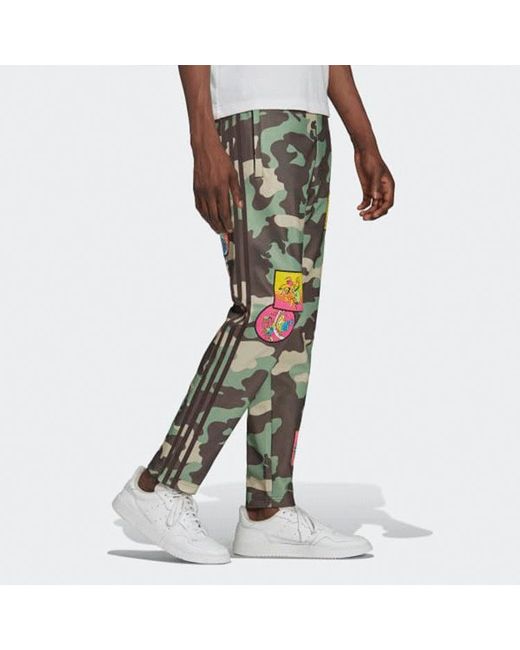 Adidas Green Originals X Jeremy Scott Crossover Camouflage Sports Pants/Trousers/Joggers for men