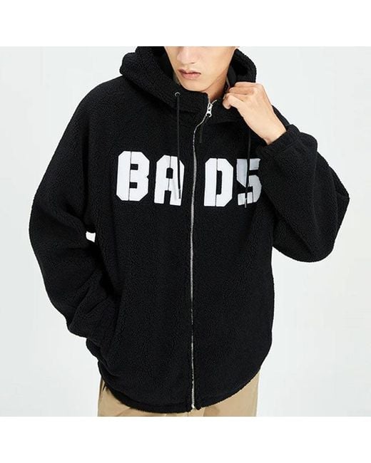 Li-ning Black Badfive Logo Full Zip Hooded Jacket for men