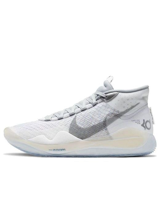 Nike White Zoom Kd 12 'Wolf' for men