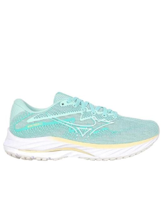Mizuno Blue (Wmns) Wave Rider 27 4E Wide 'Mint'