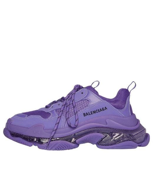 Balenciaga Purple (Wmns) Triple S Sneakers 'Clear Sole'