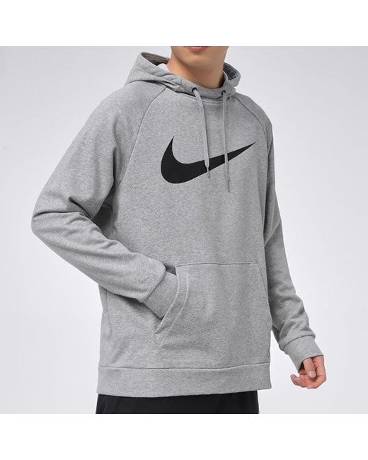 Nike Gray As Nk Df Hdie Po Swsh Dk Heather for men