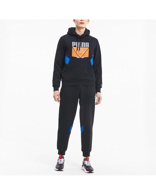 PUMA Blue Tfs Winterized Pullover Hoodie for men