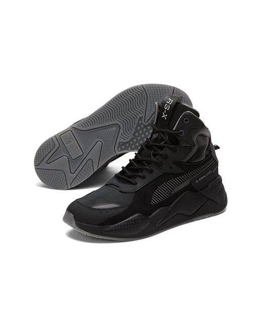 PUMA Black Rs-X Mid Militia Asphalt' for men