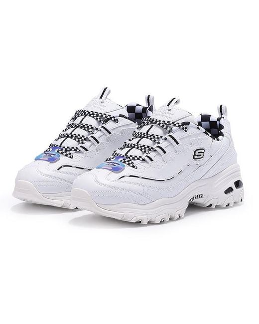 Skechers White (Wmns) D'Lites 1.0 Low Shoes Gs
