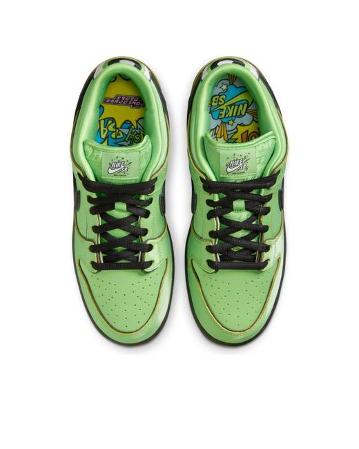 Nike Green X The Powerpuff Girls Sb Dunk Low Prox Qs 'Buttercup' for men