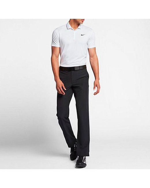 Nike White Dri-Fit Victory Slim Fit Version Golf Lapel Short Sleeve Polo Shirt for men