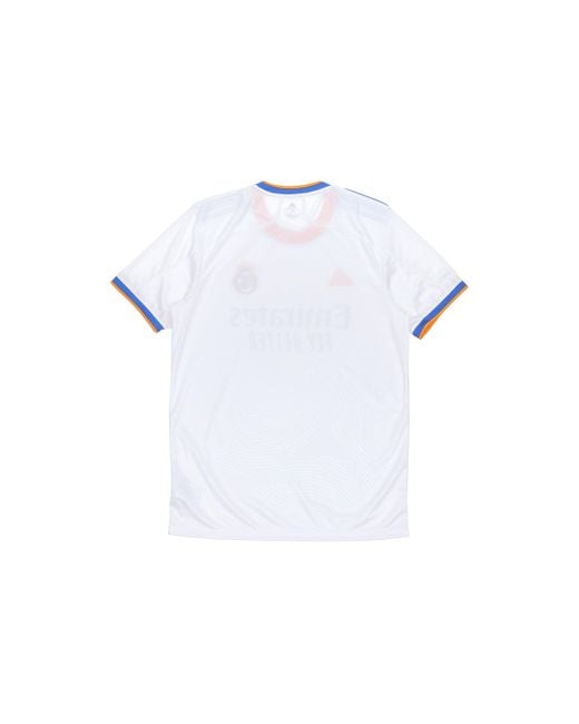 Adidas Blue Real Madrid 21-22 Season Sw Fan Edition Home Alphabet Logo Stripe Sports Short Sleeve Soccer/Football Jersey for men