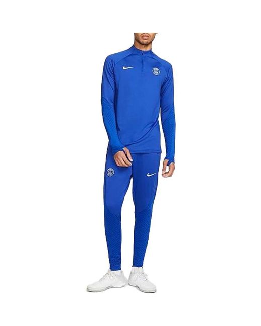 Nike Blue X Paris Saint-Germain Strike Dri-Fit Knit Football Drill Top for men