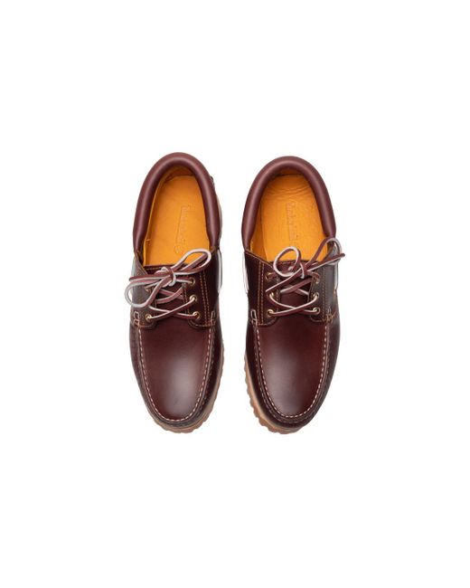 Timberland Red Authentics 3-Eye Classic Boat Shoes for men