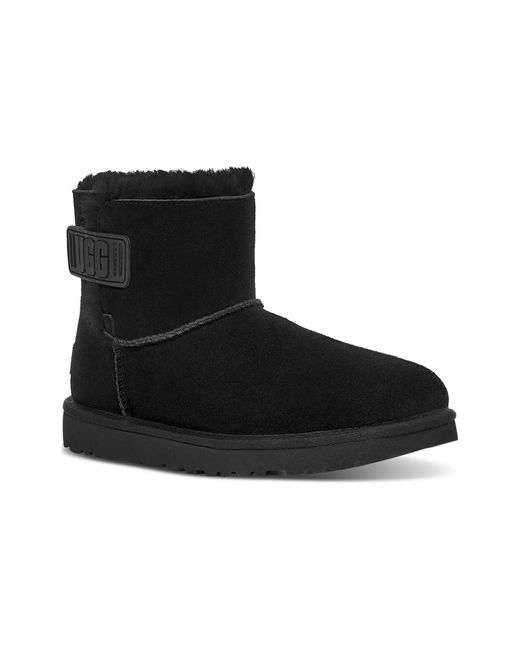 Ugg Black (Wmns) Mini Bailey Logo Strap Boot