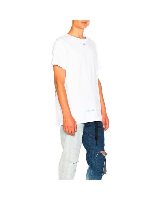 Off-White c/o Virgil Abloh White Printing Short Sleeve Loose Fit for men