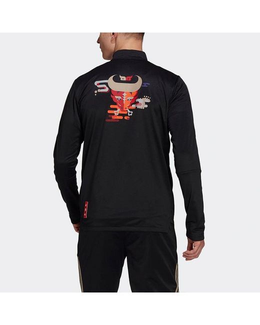 Adidas Red Iro Wrm Jktcny Casual Sports Soccer/Football Stand Collar Jacket for men