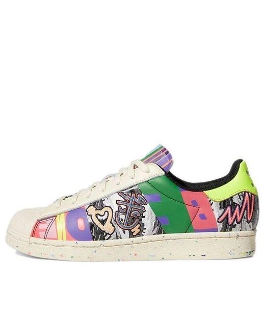 Adidas White Kris Andrew Small X Superstar 'Pride' for men