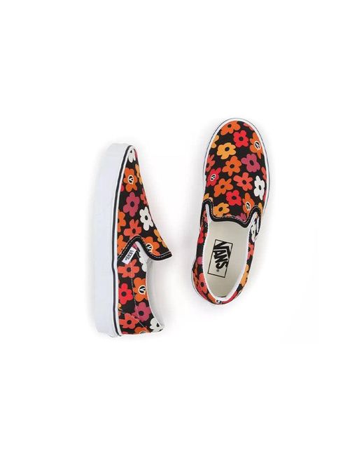 Vans White Classic Slip-On 'Flower Print' for men
