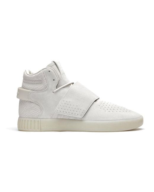 Adidas White Tubular Invader Strap 'Clear' for men