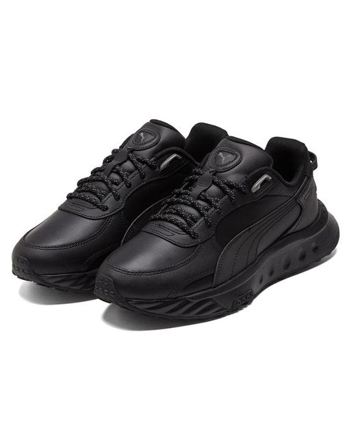 PUMA Black Wild Rider Reflective Running Shoes for men