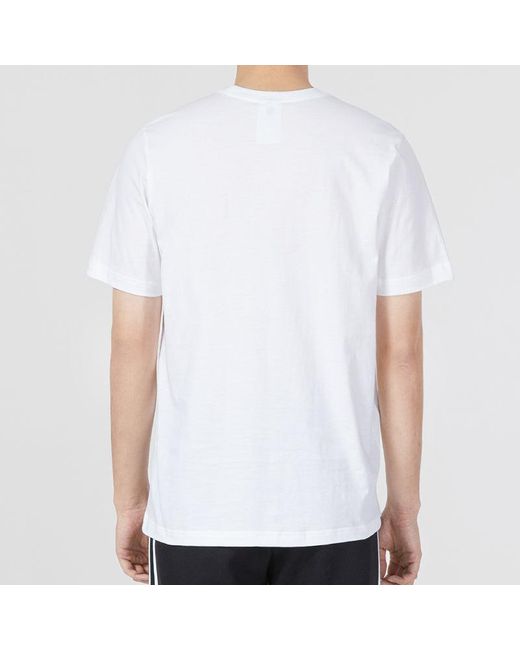 Adidas White Essentials Single Jersey Embroidered Tee for men
