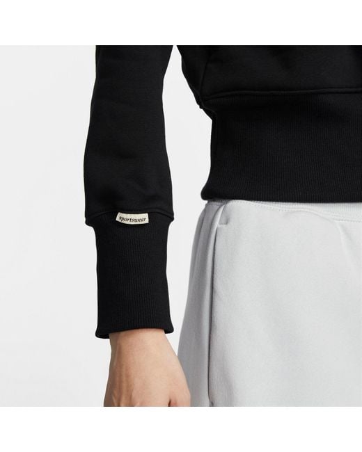 Nike Black (Wmns) Round Neck Casual Sports Sweatshirt