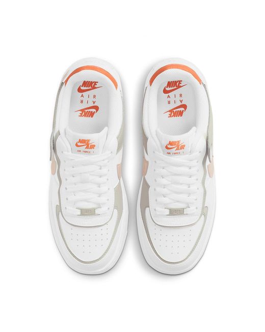 Nike White (Wmns) Air Force 1 Low Shadow Bright Mango'