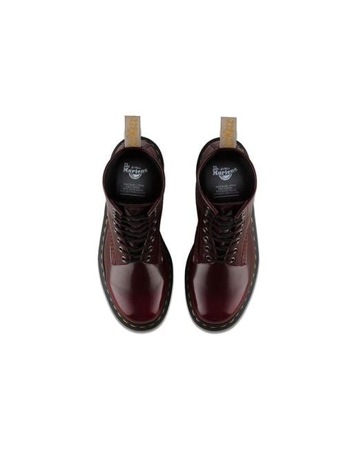 Dr. Martens Brown 10 Martin Boots Cherry Red for men