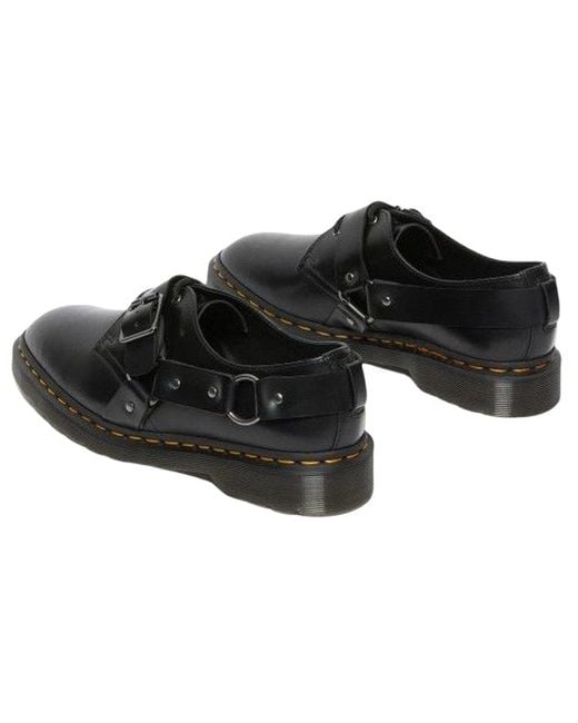 Dr. Martens Black Henree Polished Smooth Leather Buckle for men