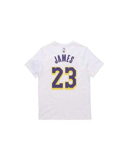 Nike White Nba Los Angeles Lakers James No.23 Basketball Sports for men