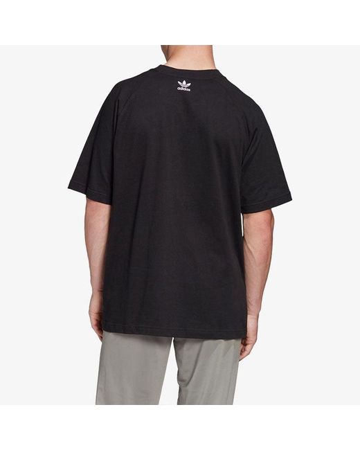 Adidas Black Originals Big Trefoil Boxy Tee for men