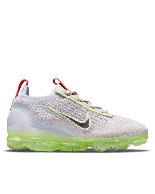 Nike White (Wmns) Air Vapormax 2021 Flyknit 'Light Bone Lime Ice'