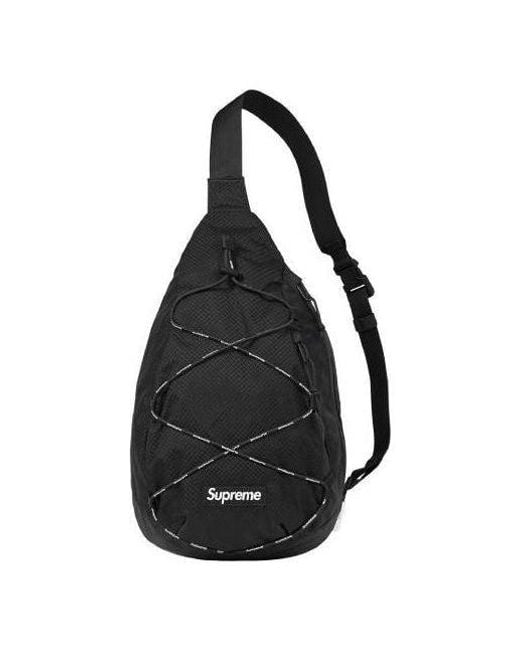シュプリーム sling bag black スリングバッグ　ブラック Supreme Sling Bag in Black for Men | Lyst