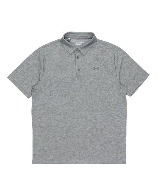 Under Armour Gray Playoff Golf Sports Thin And Light Breathable Loose Short Sleeve Polo Shirt for men