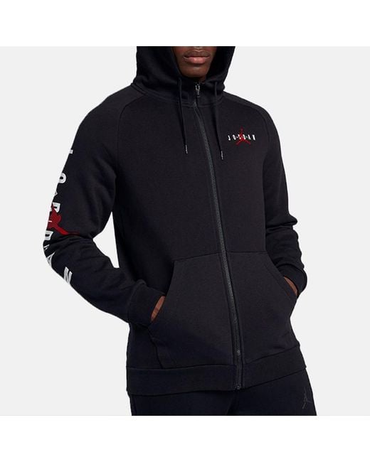 Nike Black Jacket Jumpman Air Fleece Fc Sportwear for men