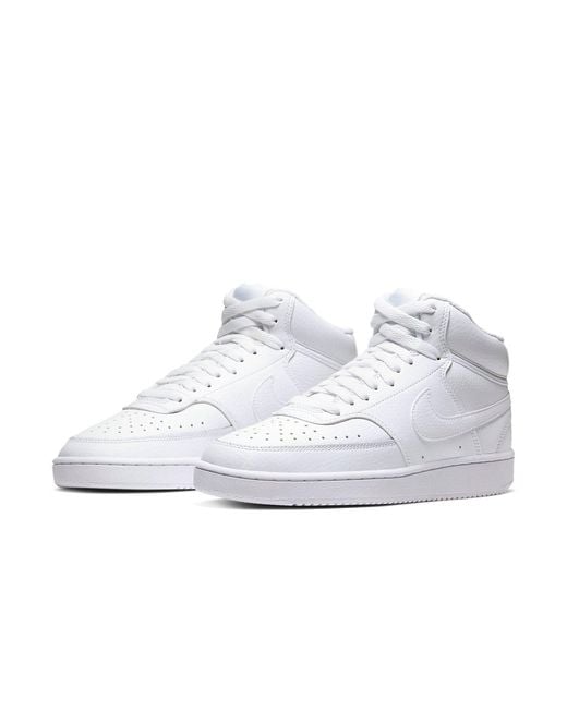 Nike White (Wmns) Court Vision Mid 'Triple'