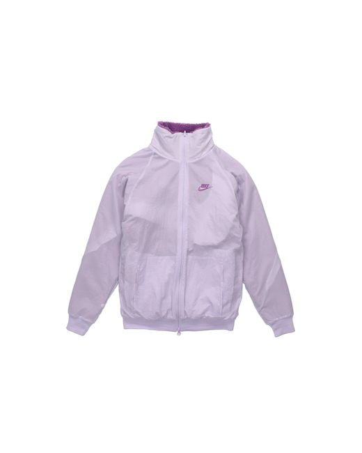 Nike Purple Big Swoosh Reversible Boa Jacket (Asia Sizing) for men