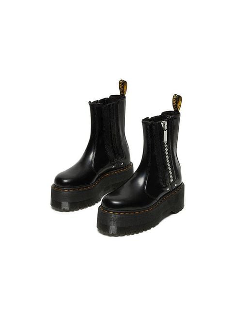 Dr. Martens Black (Wmns) 2976 Max Leather Platform Chelsea Boots