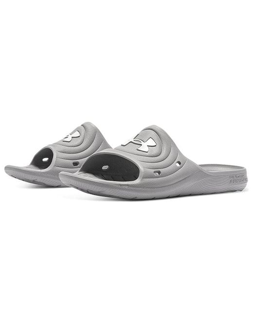 Under Armour Gray Locker 4 Slide 'Mod' for men