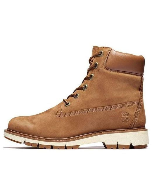 Timberland Brown (Wmns) Lucia Way 6 Inch Waterproof Boot 'Wheat Nubuck'