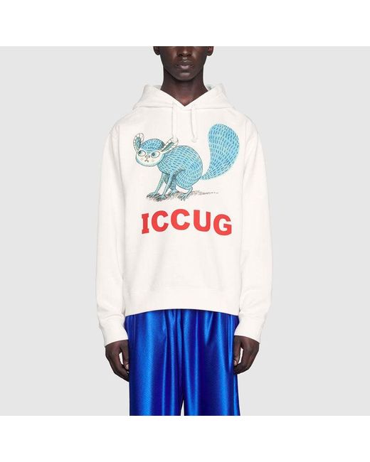 Gucci White X Freya Hartas Crossover Fw21 Animal Printing Drawstring for men