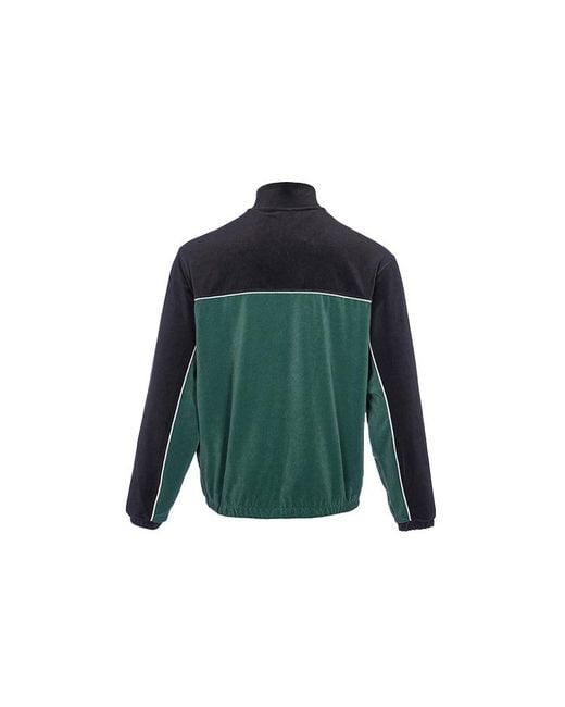 Nike Green Sb Casual Logo Colorblock Velvet Skateboard Jacket for men