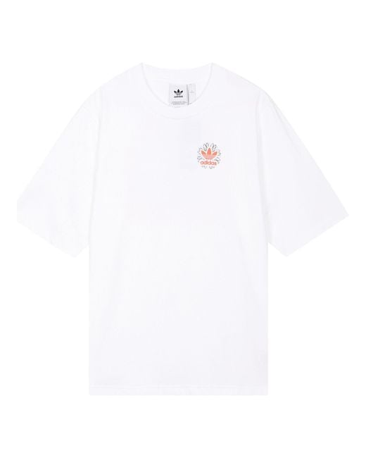 Adidas White Originals Graphic Tee For for men